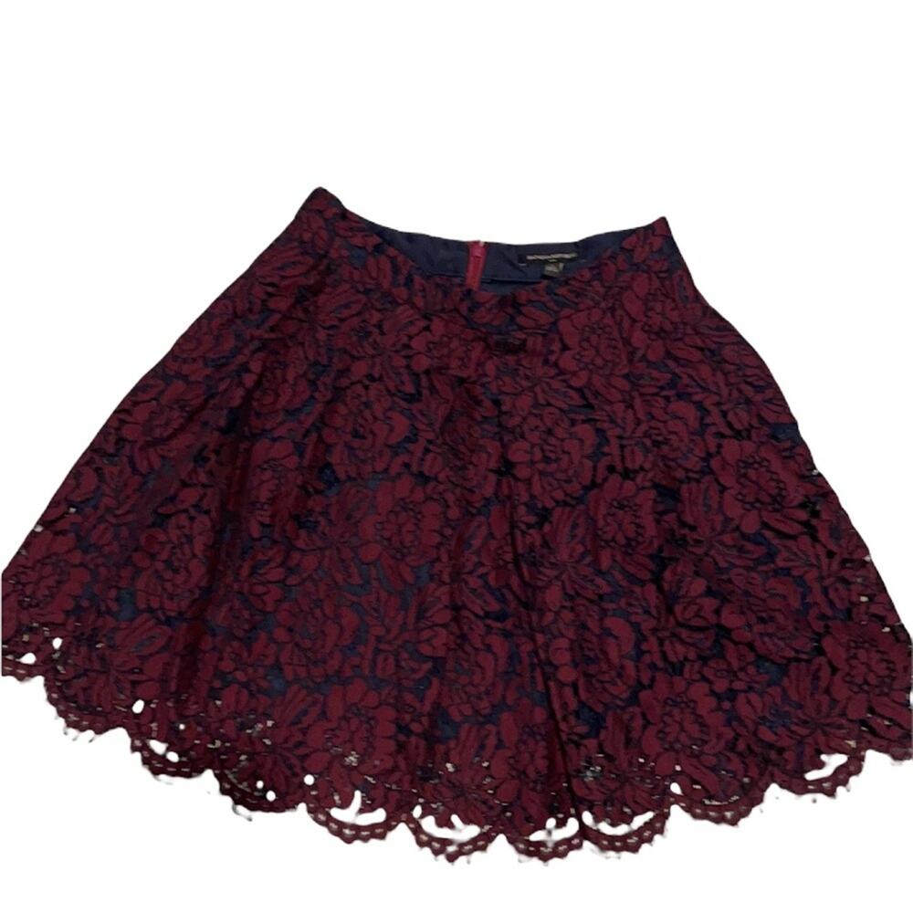 Banana Republic floral lace burgundy skirt size 4